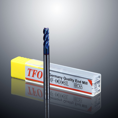 HRC65 Carbide End Mill 4Flute Naco Coated