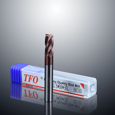 Tungsten steel three-edge ball head milling cutter (60-degree series standard three-edge ball head c