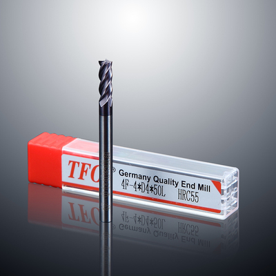 HRC55 Carbide End Mill 4Flute TIAIN Coated