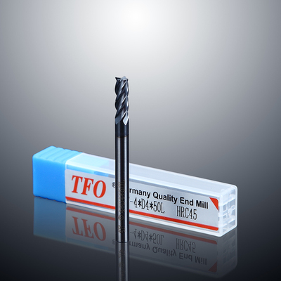 HRC45 Carbide End Mills 4Flute AITIN Coated